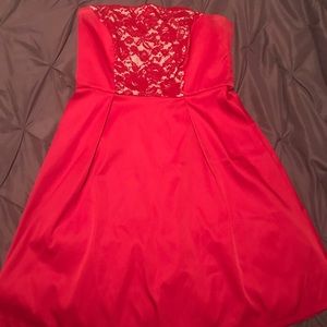 Perfect party dress by City Chic lace/red Cocktail